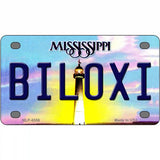 Biloxi Mississippi Novelty Metal License Plate 4" x 2.2" (MLP)