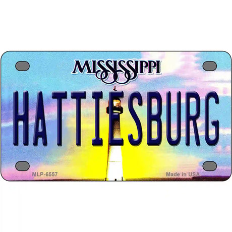 Hattiesburg Mississippi Novelty Metal License Plate 4" x 2.2" (MLP)