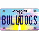 Bulldogs Mississippi Novelty Metal License Plate 4" x 2.2" (MLP)