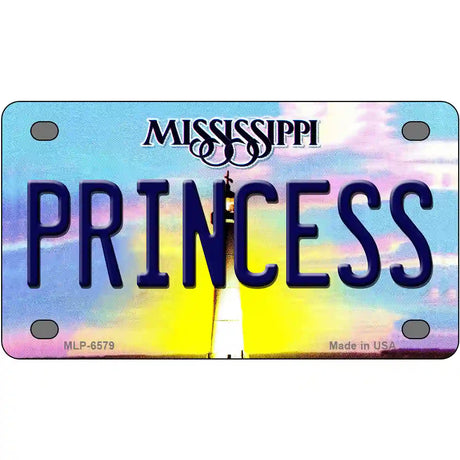 Princess Mississippi Novelty Metal License Plate 4" x 2.2" (MLP)