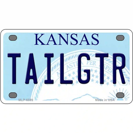 Tailgtr Kansas Novelty Metal License Plate 4" x 2.2" (MLP)