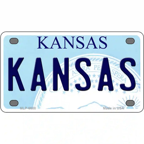 Kansas Novelty Metal License Plate 4" x 2.2" (MLP)