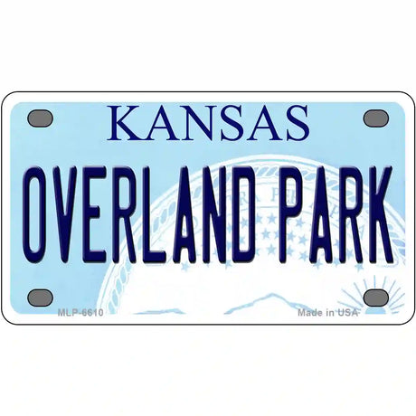 Overland Park Kansas Novelty Metal License Plate 4" x 2.2" (MLP)