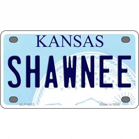 Shawnee Kansas Novelty Metal License Plate 4" x 2.2" (MLP)