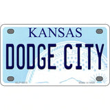 Dodge City Kansas Novelty Metal License Plate 4" x 2.2" (MLP)