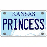 Princess Kansas Novelty Metal License Plate 4" x 2.2" (MLP)