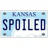 Spoiled Kansas Novelty Metal License Plate 4" x 2.2" (MLP)