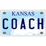 Coach Kansas Novelty Metal License Plate 4" x 2.2" (MLP)