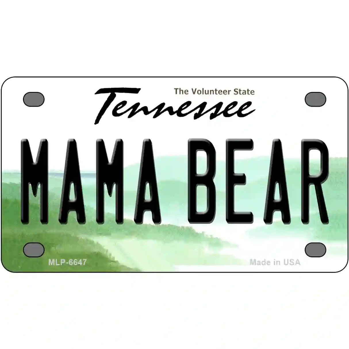 Mama Bear Tennessee Novelty Metal License Plate 4" x 2.2" (MLP)