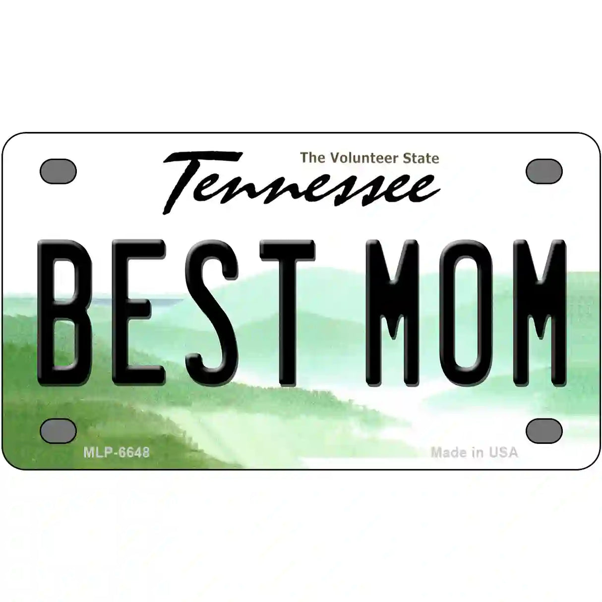 Best Mom Tennessee Novelty Metal License Plate 4" x 2.2" (MLP)