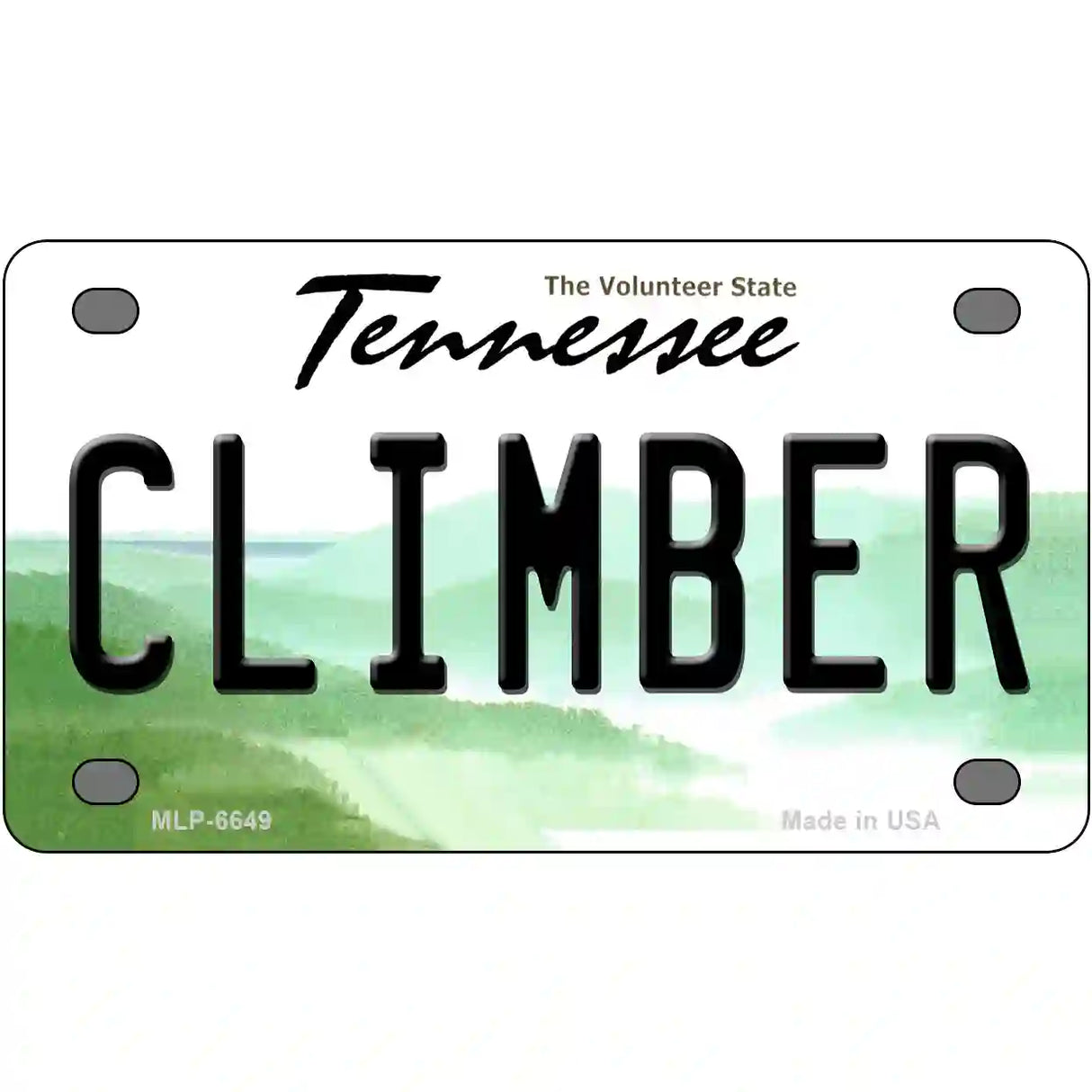 Climber Tennessee Novelty Metal License Plate 4" x 2.2" (MLP)