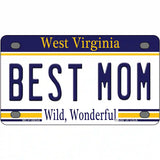 Best Mom West Virginia Novelty Metal License Plate 4" x 2.2" (MLP)