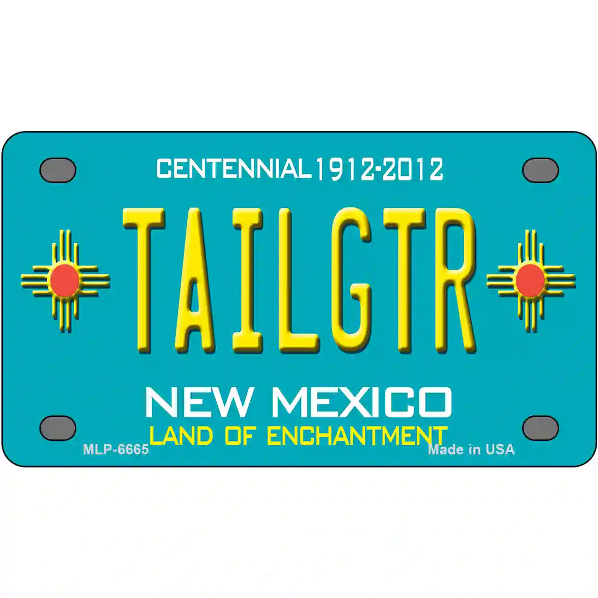 Tailgtr New Mexico Novelty Metal License Plate 4" x 2.2" (MLP)