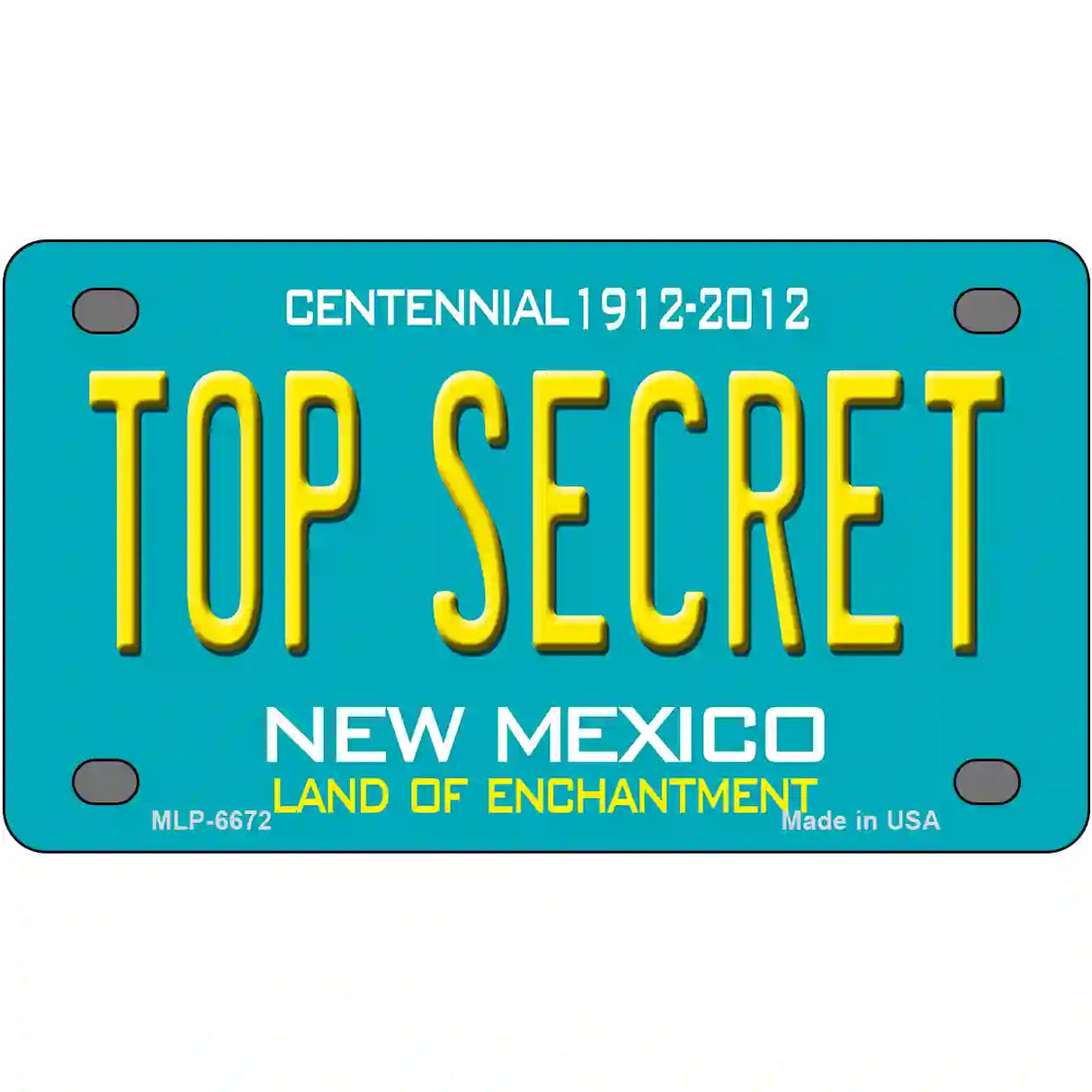 Top Secret New Mexico Novelty Metal License Plate 4" x 2.2" (MLP)