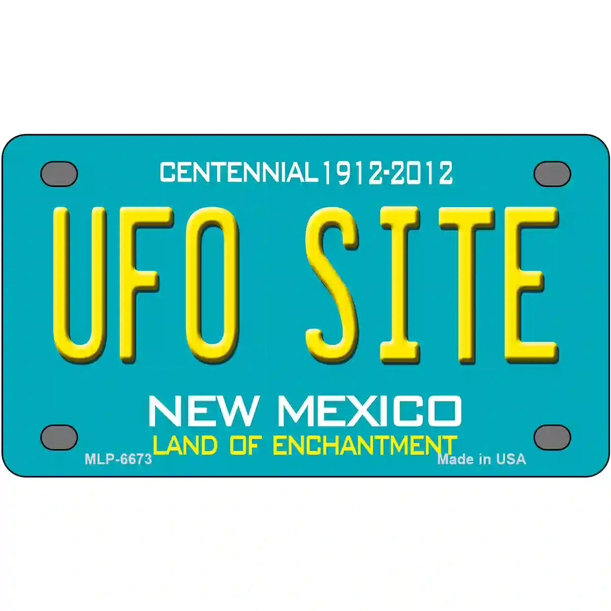 UFO Site New Mexico Novelty Metal License Plate 4" x 2.2" (MLP)