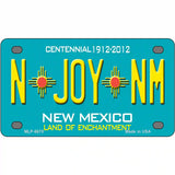 N Joy NM New Mexico Novelty Metal License Plate 4" x 2.2" (MLP)