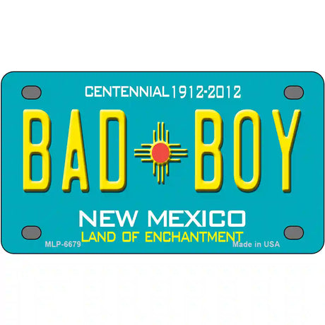 Bad Boy New Mexico Novelty Metal License Plate 4" x 2.2" (MLP)