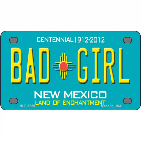 Bad Girl New Mexico Novelty Metal License Plate 4" x 2.2" (MLP)