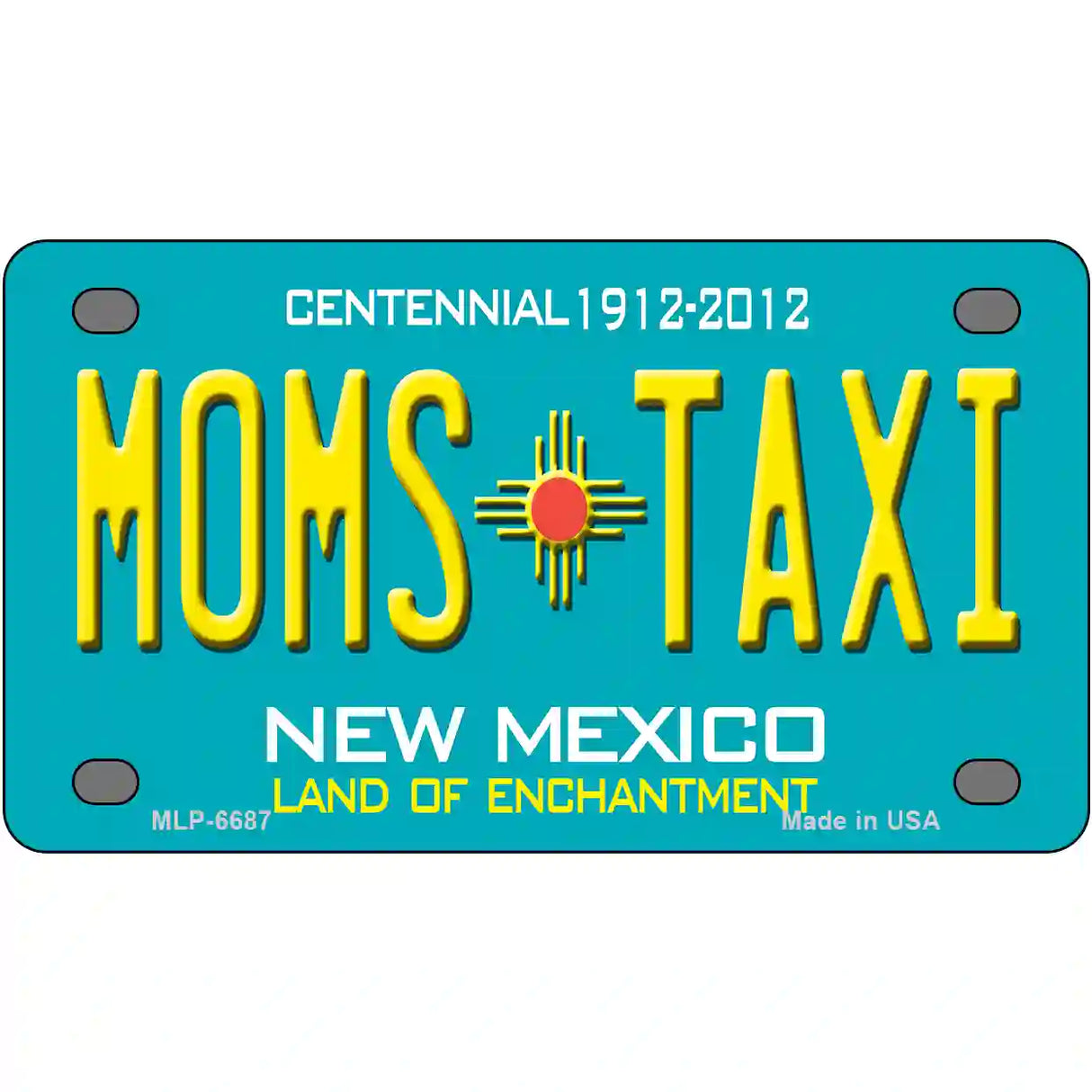 Moms Taxi New Mexico Novelty Metal License Plate 4" x 2.2" (MLP)