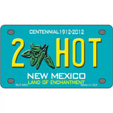 2 Hot Green New Mexico Novelty Metal License Plate 4" x 2.2" (MLP)