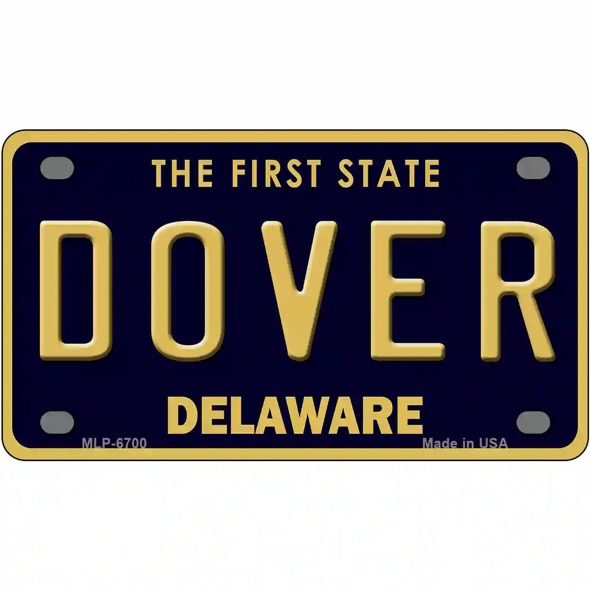 Delaware Novelty Metal License Plate 4" x 2.2" (MLP)