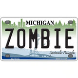 Zombie Michigan Metal Novelty License Plate 4" x 2.2" (MLP)