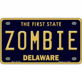 Zombie Delaware Novelty Metal License Plate 4" x 2.2" (MLP)