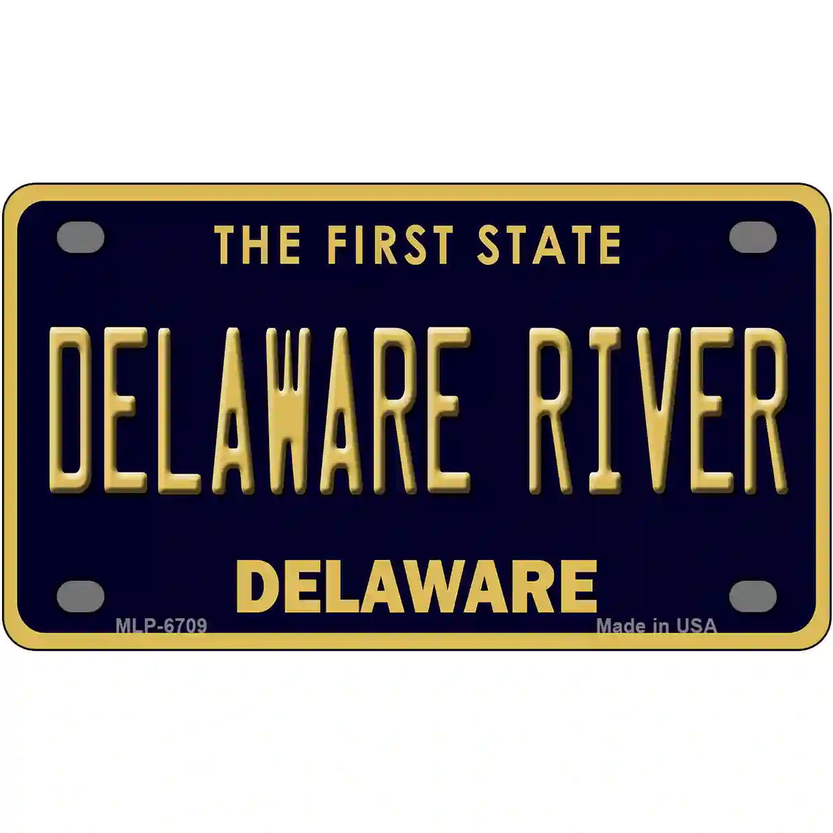 Delaware River Delaware Novelty Metal License Plate 4" x 2.2" (MLP)