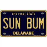 Sun Bum Delaware Novelty Metal License Plate 4" x 2.2" (MLP)