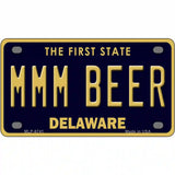 MMM Beer Delaware Novelty Metal License Plate 4" x 2.2" (MLP)