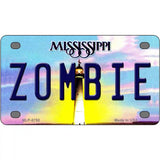 Zombie Mississippi Novelty Metal License Plate 4" x 2.2" (MLP)