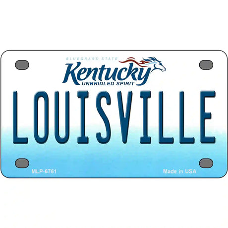 Louisville Kentucky Novelty Metal License Plate 4" x 2.2" (MLP)