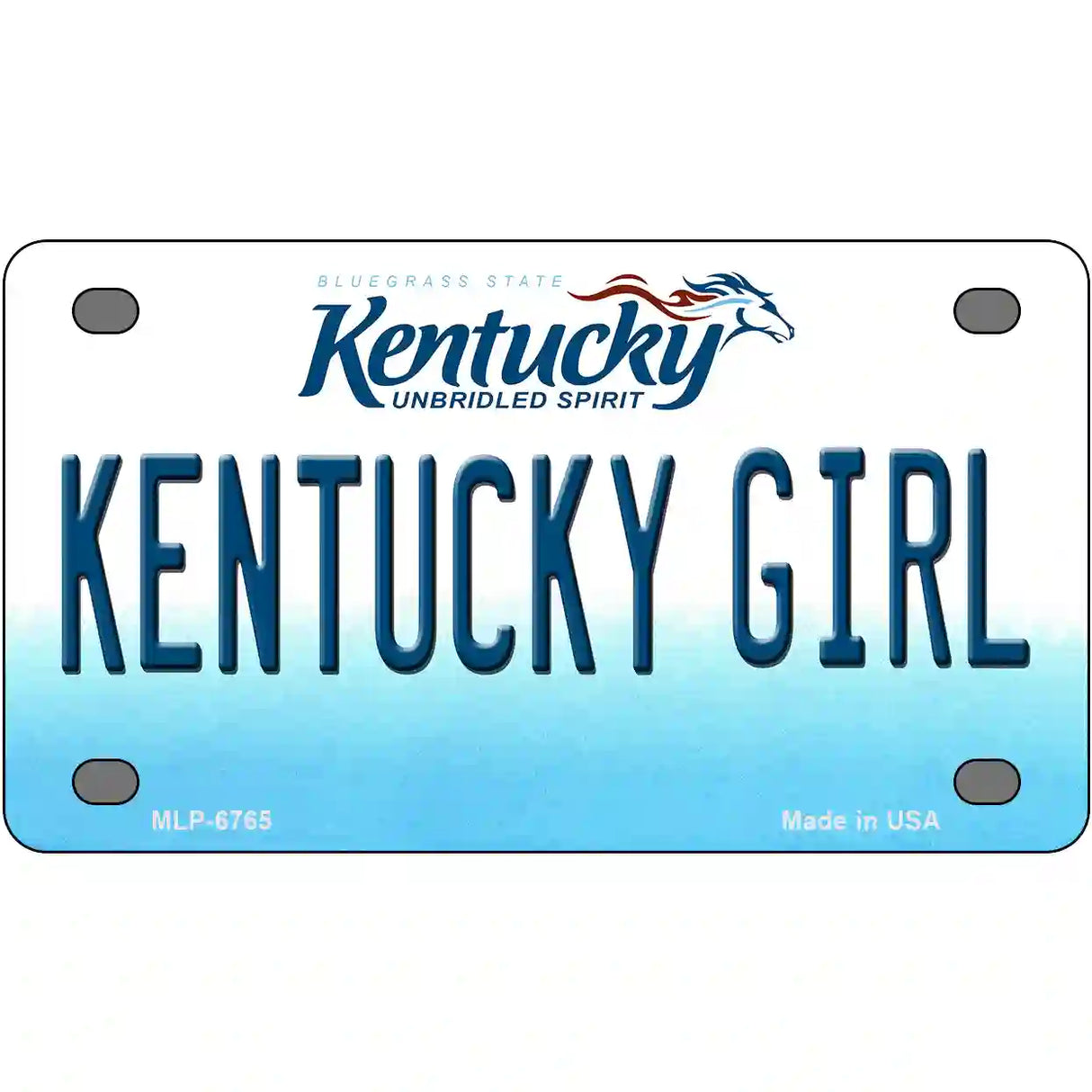 Kentucky Girl Kentucky Novelty Metal License Plate 4" x 2.2" (MLP)