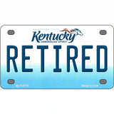 Retired Kentucky Novelty Metal License Plate 4" x 2.2" (MLP)