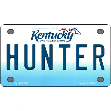 Hunter Kentucky Novelty Metal License Plate 4" x 2.2" (MLP)