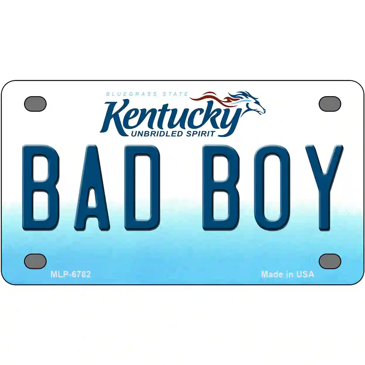 Bad Boy Kentucky Novelty Metal License Plate 4" x 2.2" (MLP)