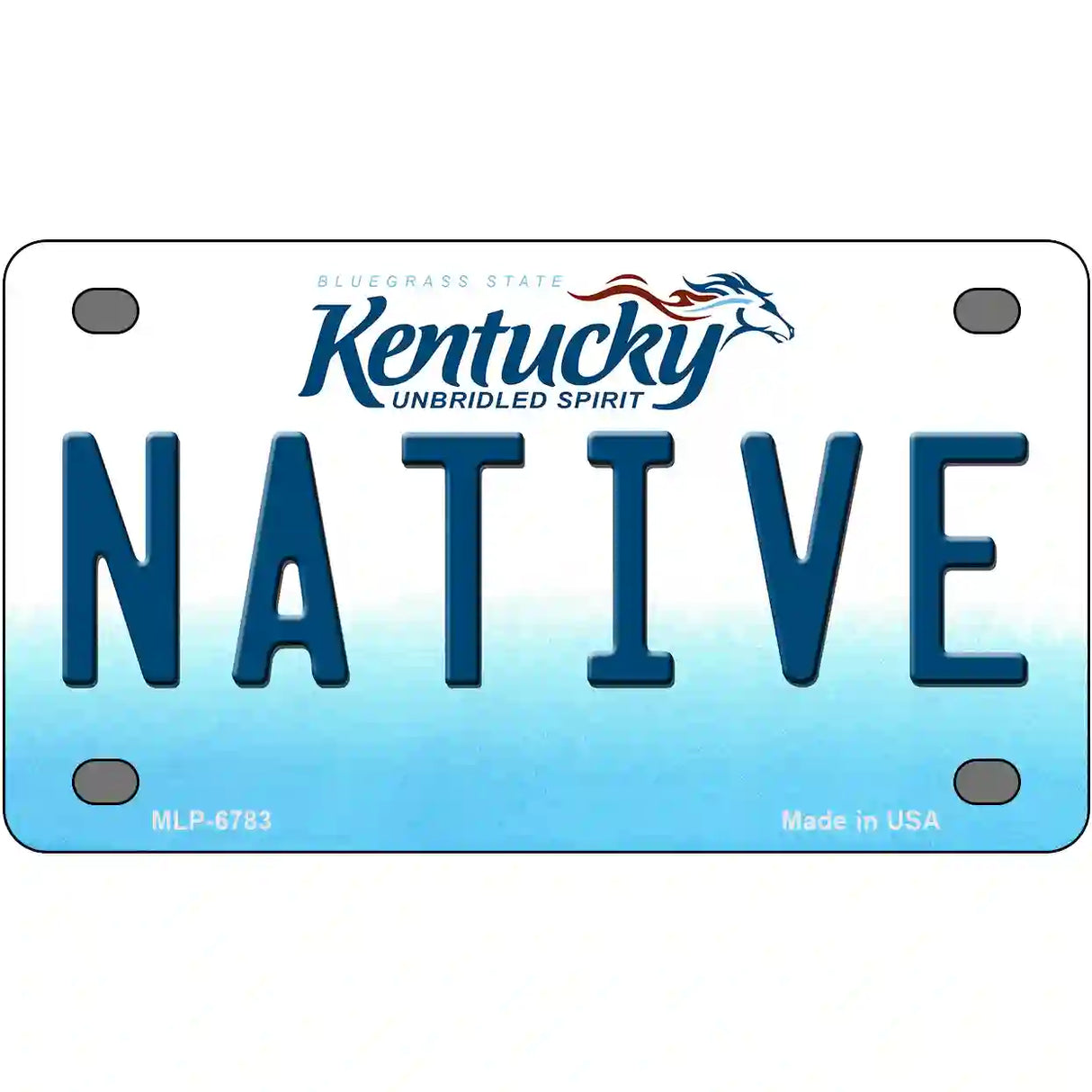 Native Kentucky Novelty Metal License Plate 4" x 2.2" (MLP)