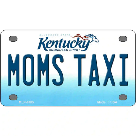 Moms Taxi Kentucky Novelty Metal License Plate 4" x 2.2" (MLP)