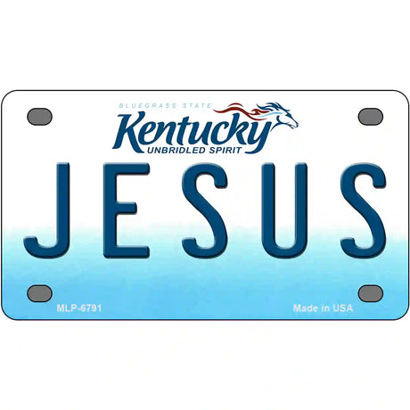 Jesus Kentucky Novelty Metal License Plate 4" x 2.2" (MLP)