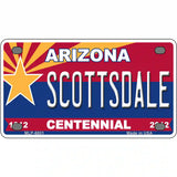 Arizona Centennial Scottsdale Novelty Metal License Plate 4" x 2.2" (MLP)