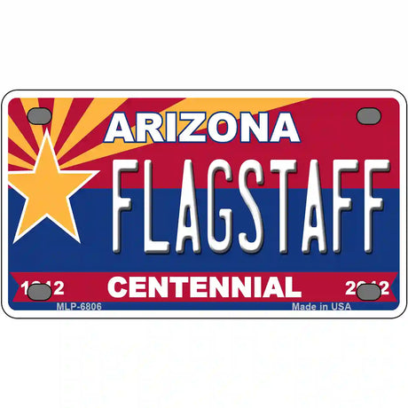 Arizona Centennial Flagstaff Novelty Metal License Plate 4" x 2.2" (MLP)