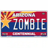 Arizona Centennial Zombie Novelty Metal License Plate 4" x 2.2" (MLP)