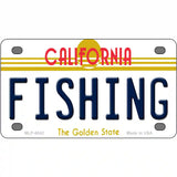 Fishing California Novelty Metal License Plate 4" x 2.2" (MLP)