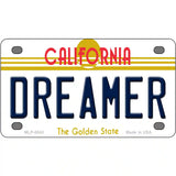 Dreamer California Novelty Metal License Plate 4" x 2.2" (MLP)