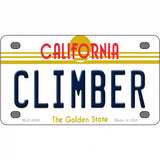 Climber California Novelty Metal License Plate 4" x 2.2" (MLP)