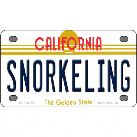 Snorkeling California Novelty Metal License Plate 4" x 2.2" (MLP)