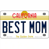 Best Mom California Novelty Metal License Plate 4" x 2.2" (MLP)