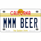 MMM Beer California Novelty Metal License Plate 4" x 2.2" (MLP)