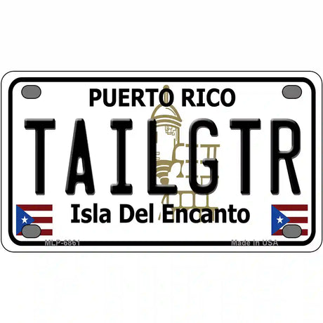 Tailgtr Puerto Rico Metal Novelty License Plate 4" x 2.2" (MLP)