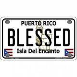 Blessed Puerto Rico Metal Novelty License Plate 4" x 2.2" (MLP)